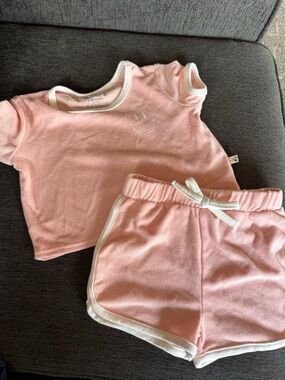 BearPaw Pink and White Kids Pajama Set